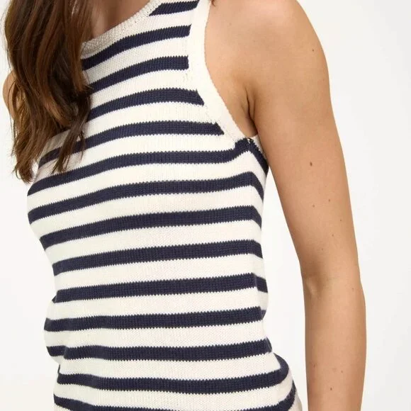 Georgia Stripe Sweater Cropped Tank Top - Picture 7 of 9
